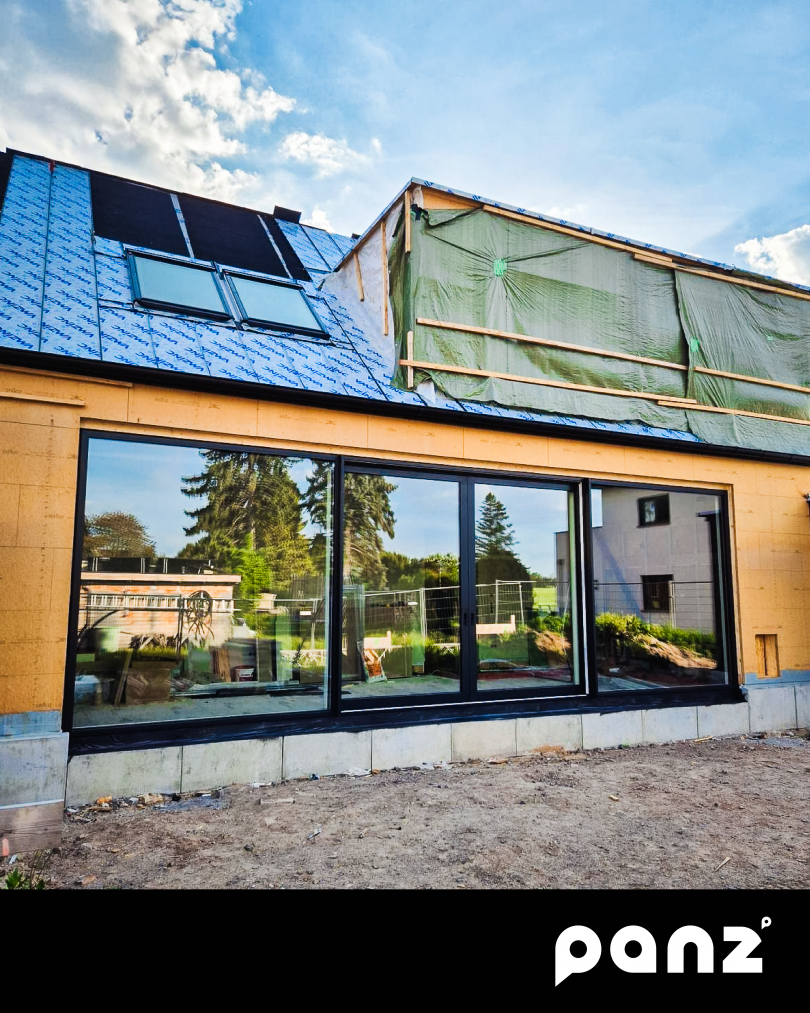 Die 9 Meter breite Hebe-Schiebetür in Außenansicht