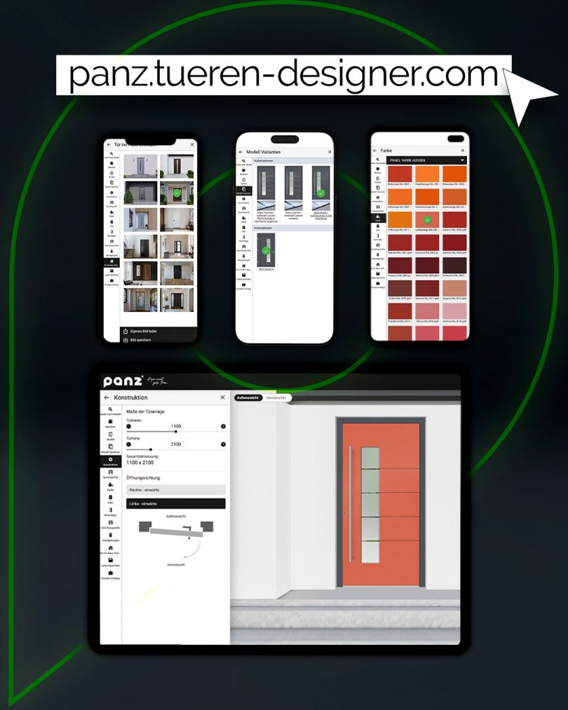 Türenkonfigurator unter panztueren-designer.com